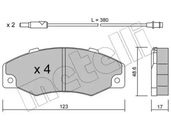 Комплект тормозных колодок METELLI 22-0096-0