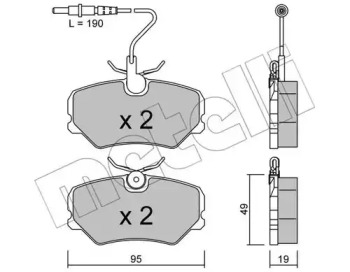 Комплект тормозных колодок METELLI 22-0099-0