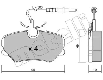 Комплект тормозных колодок METELLI 22-0099-1