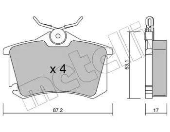 Комплект тормозных колодок METELLI 22-0100-5