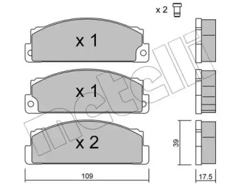 Комплект тормозных колодок METELLI 22-0102-0