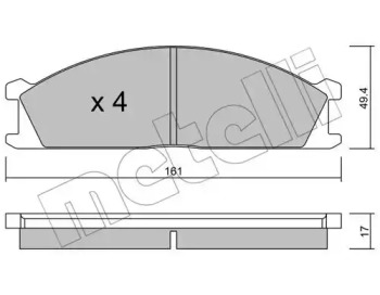 Комплект тормозных колодок METELLI 22-0107-0