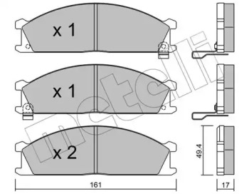 Комплект тормозных колодок METELLI 22-0107-1