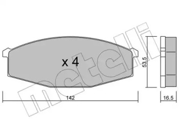 Комплект тормозных колодок METELLI 22-0110-0