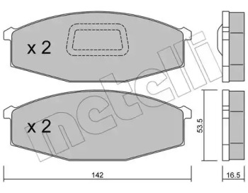 Комплект тормозных колодок METELLI 22-0110-1