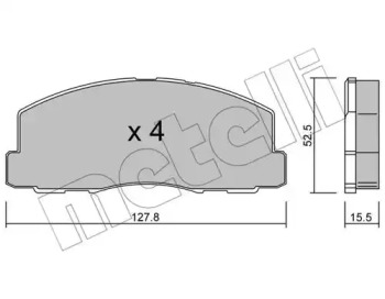 Комплект тормозных колодок METELLI 22-0114-0