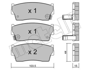 Комплект тормозных колодок METELLI 22-0116-0