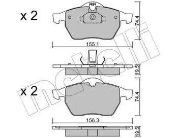 Комплект тормозных колодок METELLI 22-0118-0