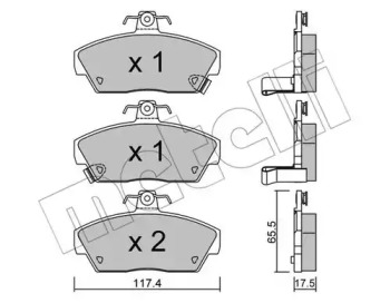 Комплект тормозных колодок METELLI 22-0119-0