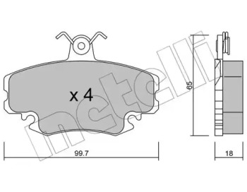 Комплект тормозных колодок METELLI 22-0120-0