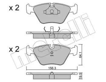 Комплект тормозных колодок METELLI 22-0122-0