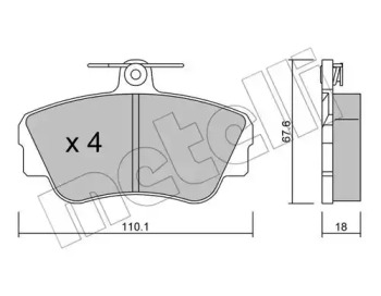 Комплект тормозных колодок METELLI 22-0130-0