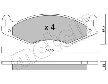 Комплект тормозных колодок METELLI 22-0133-0