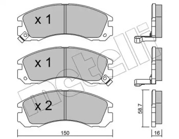 Комплект тормозных колодок METELLI 22-0134-0