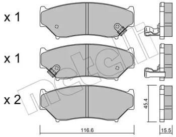 Комплект тормозных колодок METELLI 22-0136-0