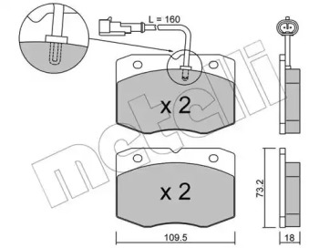 Комплект тормозных колодок METELLI 22-0139-1