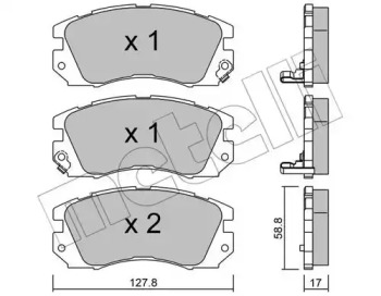 Комплект тормозных колодок METELLI 22-0140-0