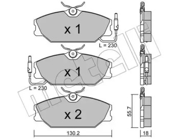 Комплект тормозных колодок METELLI 22-0142-1