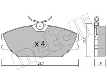 Комплект тормозных колодок METELLI 22-0142-2