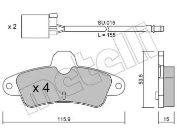 Комплект тормозных колодок METELLI 22-0143-0K