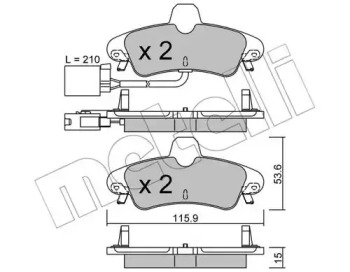 Комплект тормозных колодок METELLI 22-0143-2