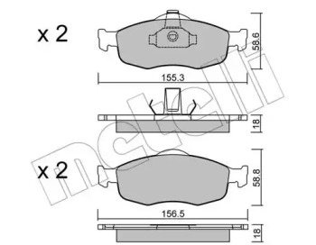 Комплект тормозных колодок METELLI 22-0146-0