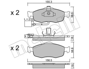 Комплект тормозных колодок METELLI 22-0146-1