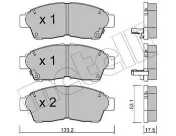 Комплект тормозных колодок METELLI 22-0149-0