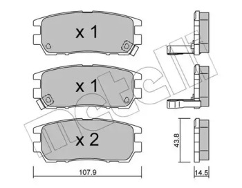 Комплект тормозных колодок METELLI 22-0151-0