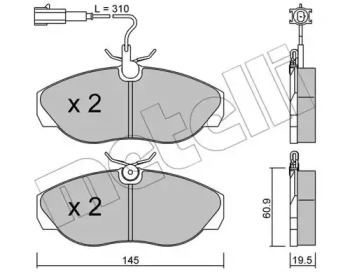 Комплект тормозных колодок METELLI 22-0154-1