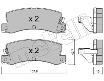 Комплект тормозных колодок METELLI 22-0161-2