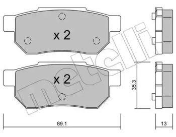 Комплект тормозных колодок METELLI 22-0170-0