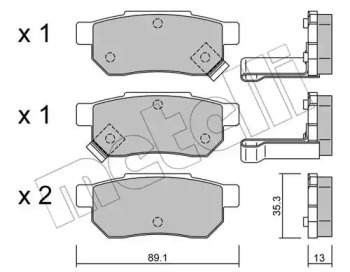 Комплект тормозных колодок METELLI 22-0170-1