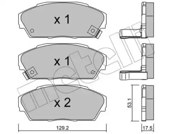 Комплект тормозных колодок METELLI 22-0171-0