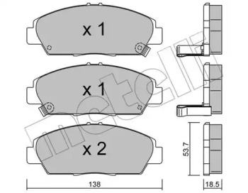 Комплект тормозных колодок METELLI 22-0172-0