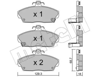 Комплект тормозных колодок METELLI 22-0174-0