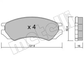 Комплект тормозных колодок METELLI 22-0179-0