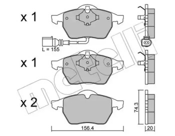 Комплект тормозных колодок METELLI 22-0181-4