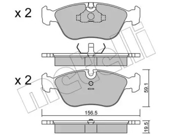 Комплект тормозных колодок METELLI 22-0182-0