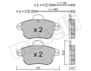 Комплект тормозных колодок METELLI 22-0184-1