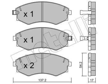 Комплект тормозных колодок METELLI 22-0188-1