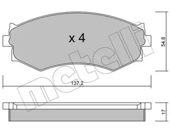 Комплект тормозных колодок METELLI 22-0190-0