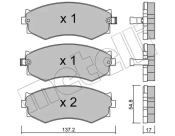 Комплект тормозных колодок METELLI 22-0190-1