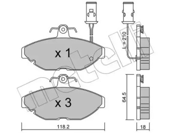 Комплект тормозных колодок METELLI 22-0191-0