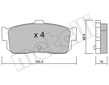 Комплект тормозных колодок METELLI 22-0193-0