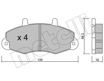 Комплект тормозных колодок METELLI 22-0194-0