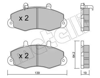 Комплект тормозных колодок METELLI 22-0194-1