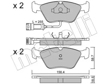 Комплект тормозных колодок METELLI 22-0205-1