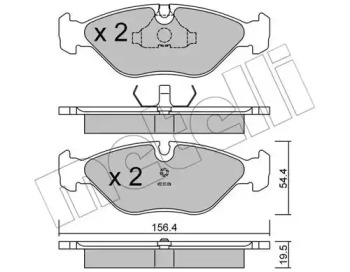 Комплект тормозных колодок METELLI 22-0209-0