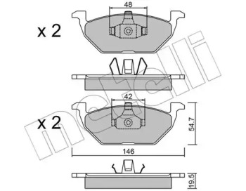 Комплект тормозных колодок METELLI 22-0211-1